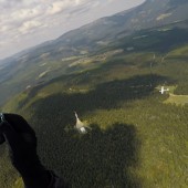 Szybowiec i antena na Cernej Horze