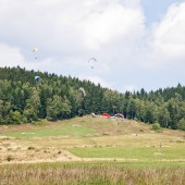 Mieroszów 2014-07-13, Latanie na paralotni w Mieroszowie