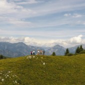 Meduno Paragliding Fly, Turyści na szczycie ...