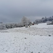 Górka saneczkowa przy schronisku.