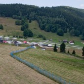 Czarna Góra - Stronie Śląskie lipiec 2014, Widok na parking, najlepsze choć nie łatwe miejsce do lądowania.