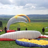 Mieroszów, paragiding, Latanie w Mieroszowie